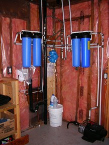 A solar powered home so we resorted to 5 micron filter, chlorination, 1 micron carbon and finished with a KDF55.